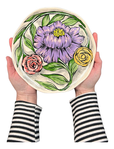 large flower plate 6