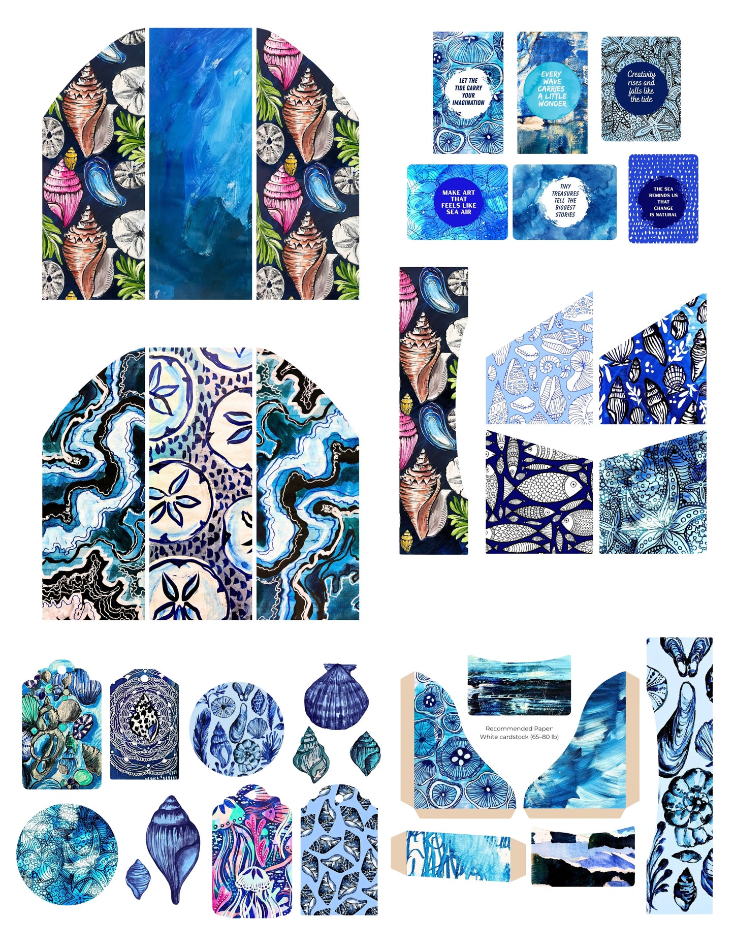 Ocean Love Printable Trifold Folio Kit