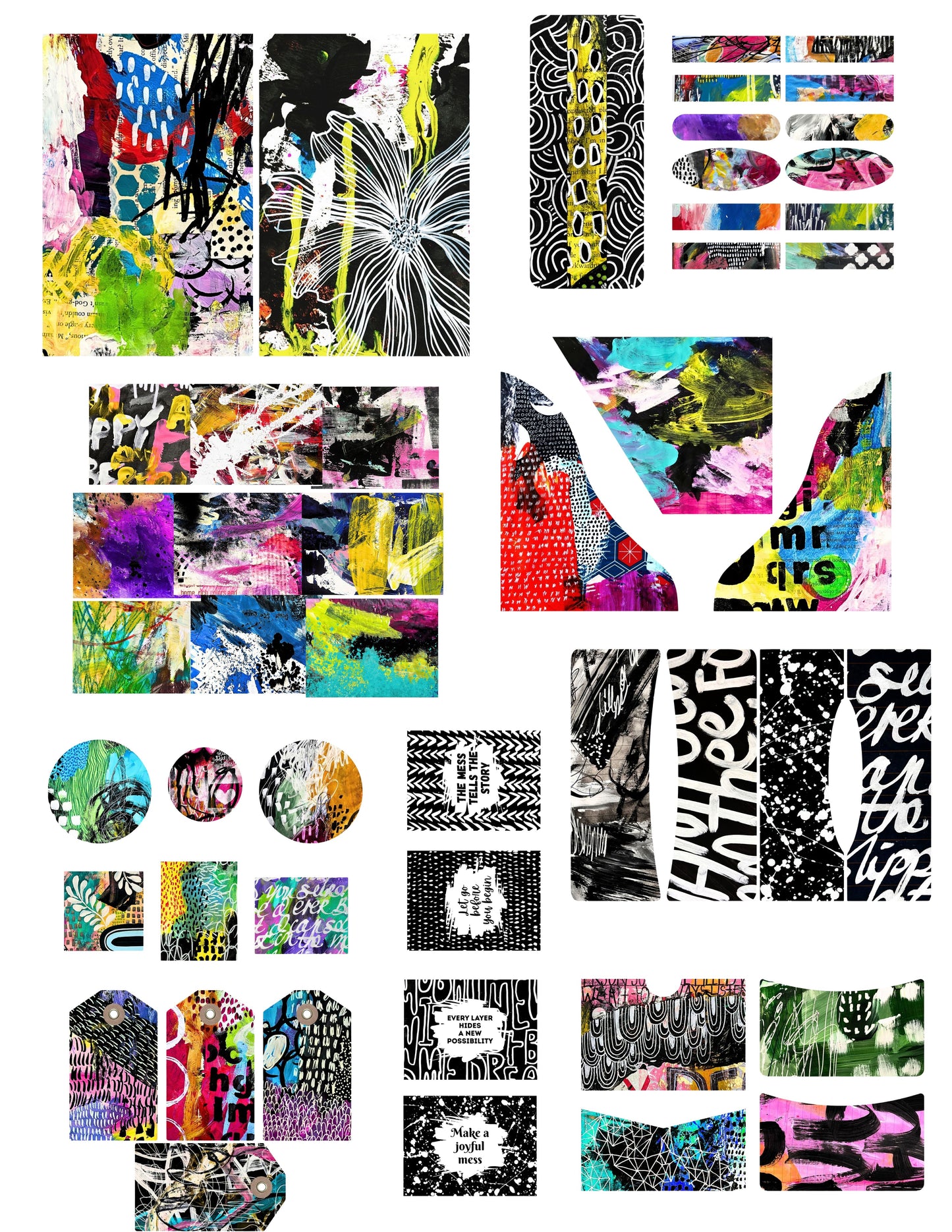 Messy Art Journal Printable Kit