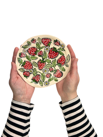 strawberries plate