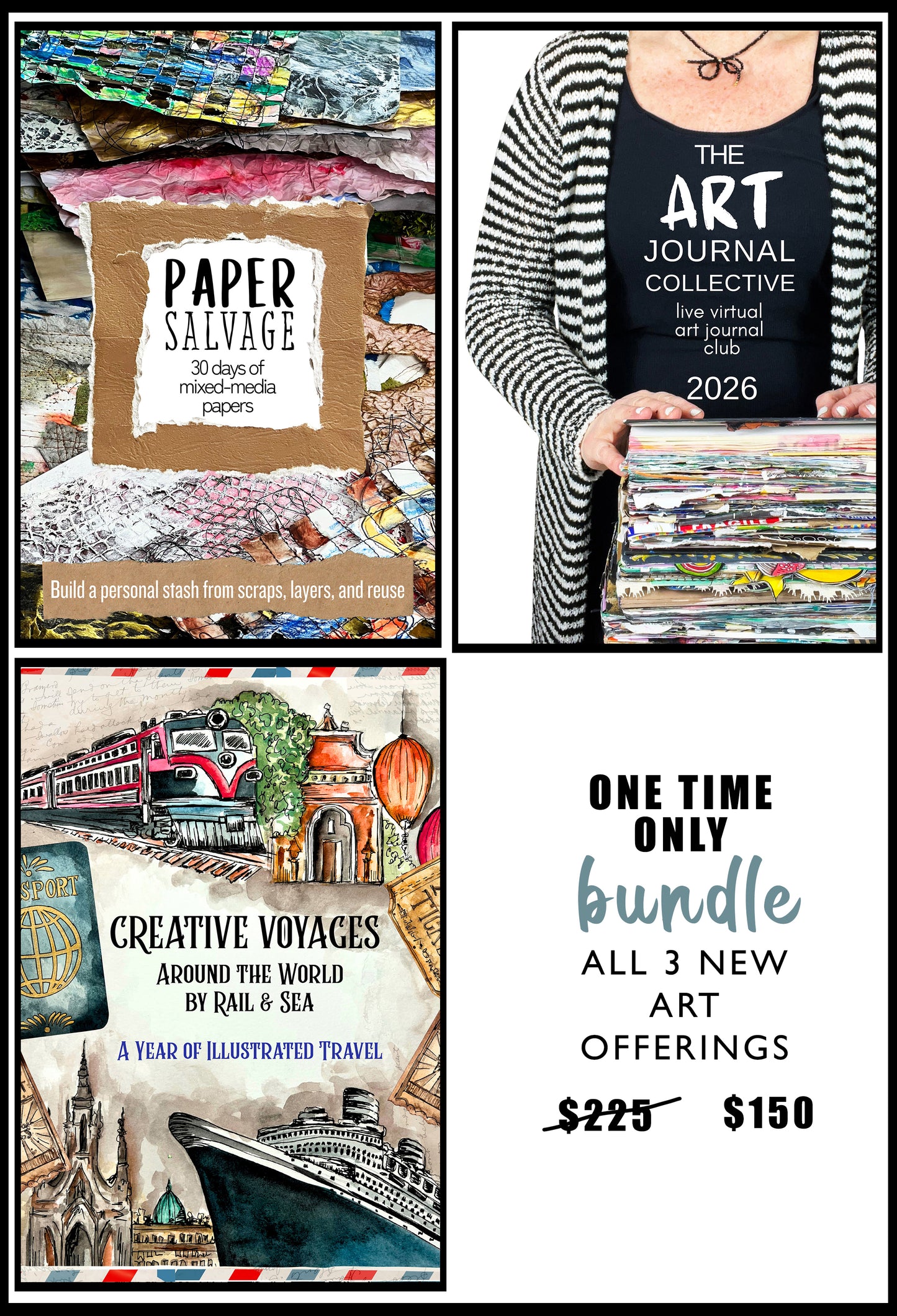 NEW! one time only 2025 bundle of 3 art classes
