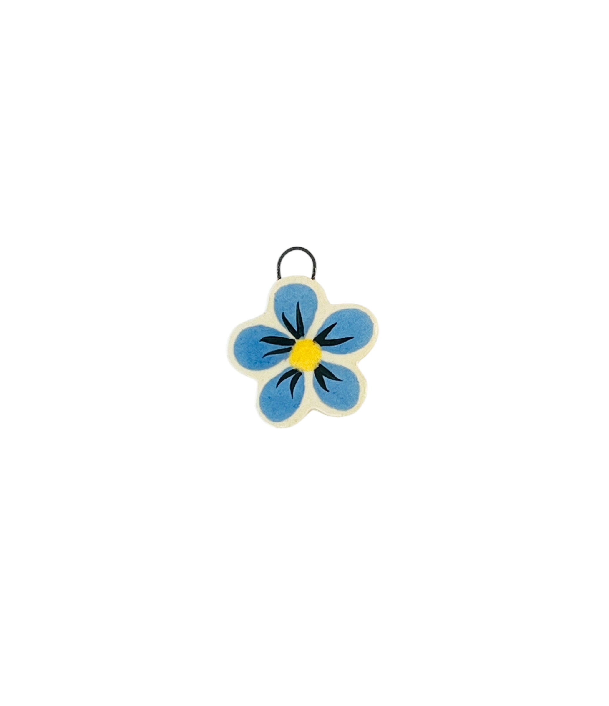 Jasmine♪様＊ブルーフォッシルコーラル フラワーとブルーサファイア blue flower ceramic charm – Alisa Burke