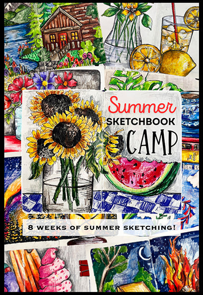 Summer Sketchbook Camp - 8-Week Online Drawing Class | Alisa Burke