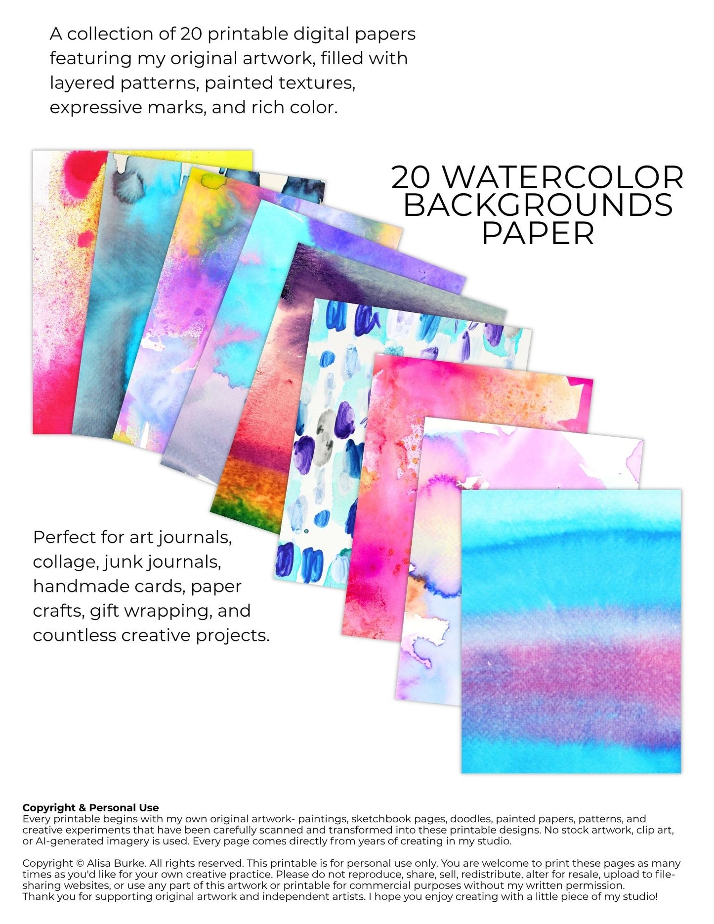 Watercolor Backgrounds Backgrounds Printable Paper