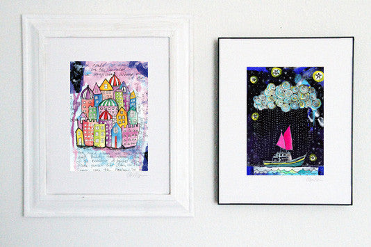 sketchbook city 8x10 matted print