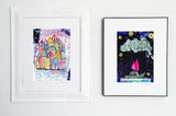 sketchbook city 8x10 matted print