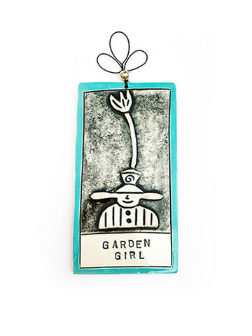 garden girl tile