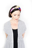 short colorful flowers scarf