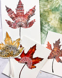 watercolor fall leaves