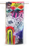 rainbow and flowers scarf