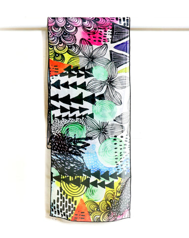 mixed media layers scarf
