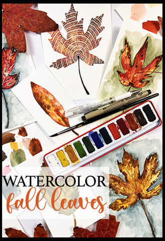 watercolor fall leaves