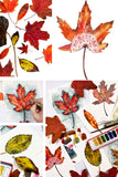 watercolor fall leaves