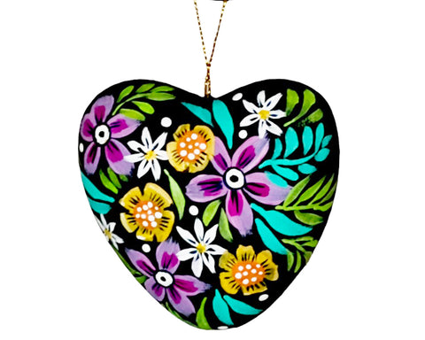 hand painted heart ornament 11