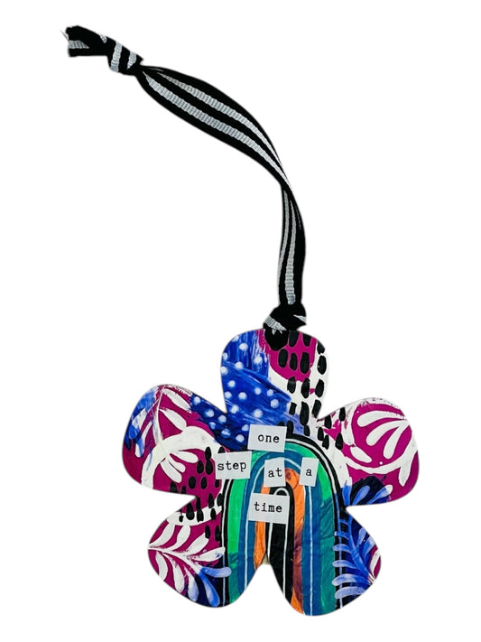 one step at a time ornament