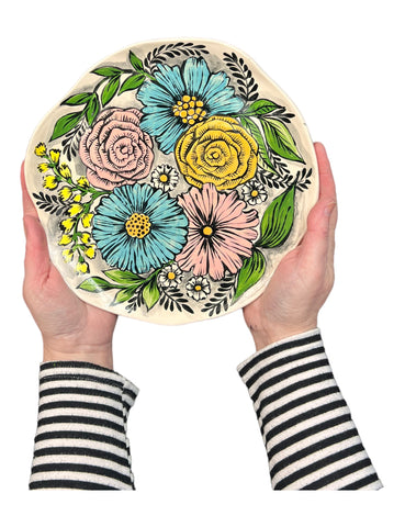 large flower plate