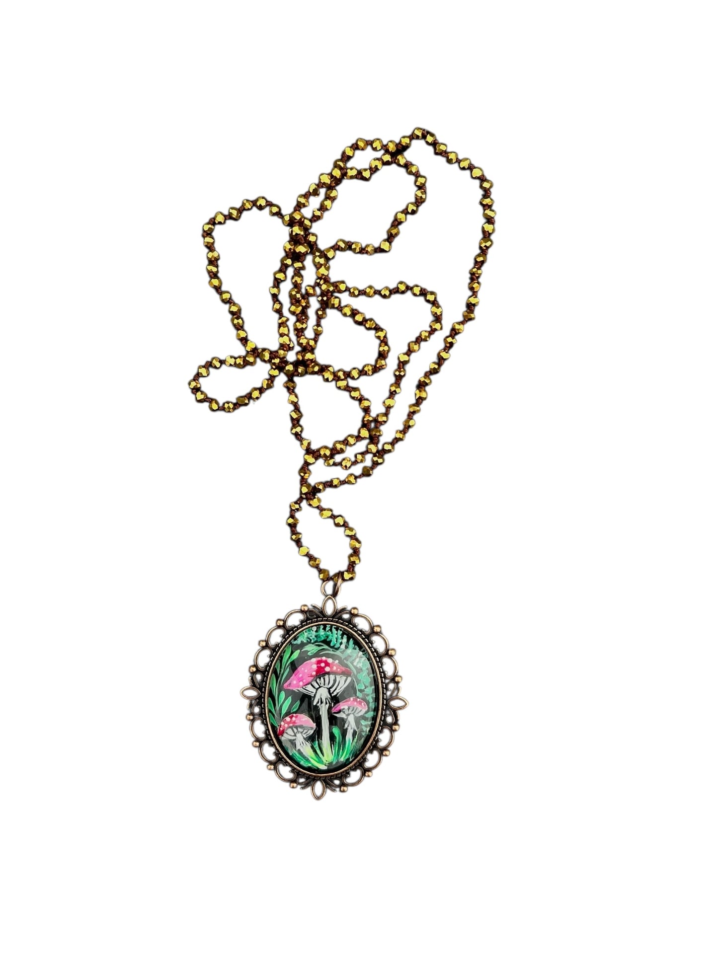 floral painted pendant 34