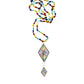 rainbow diamonds ceramic necklace