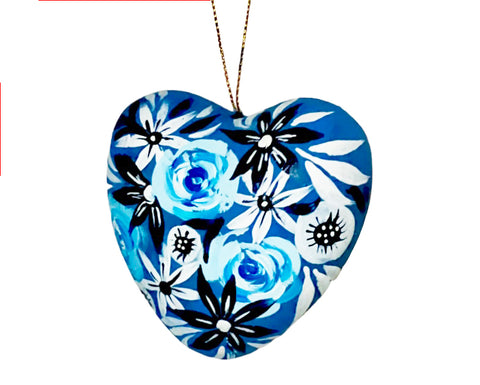 hand painted heart ornament 3