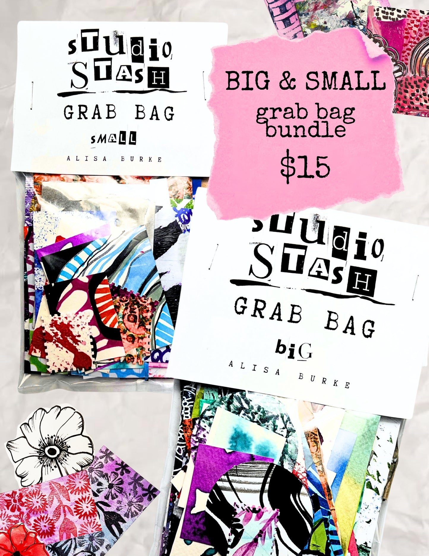 small + big studio stash grab bag- 1 of each
