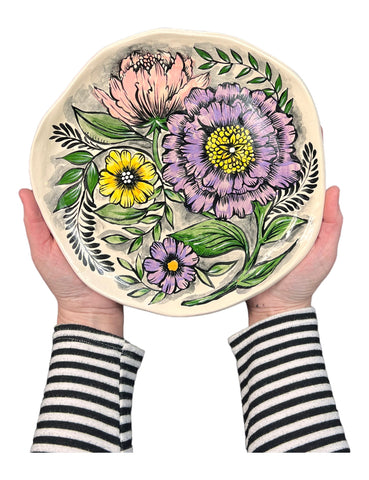 large flower plate 5