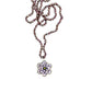 purple flower ceramic necklace
