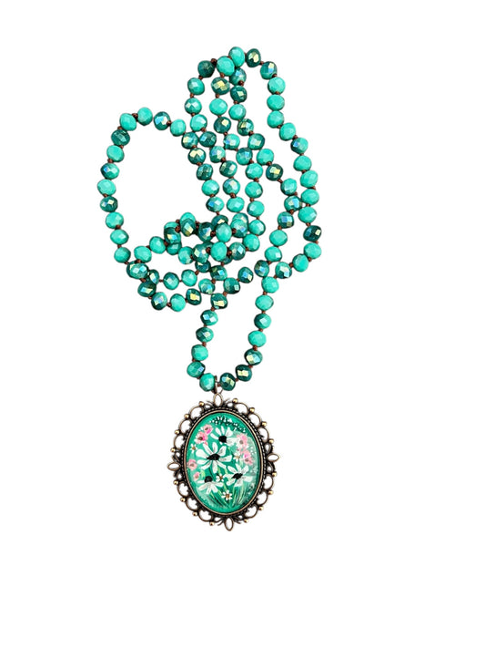 floral painted pendant 6