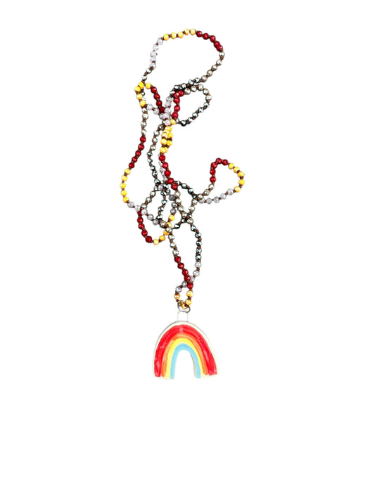 rainbow ceramic necklace