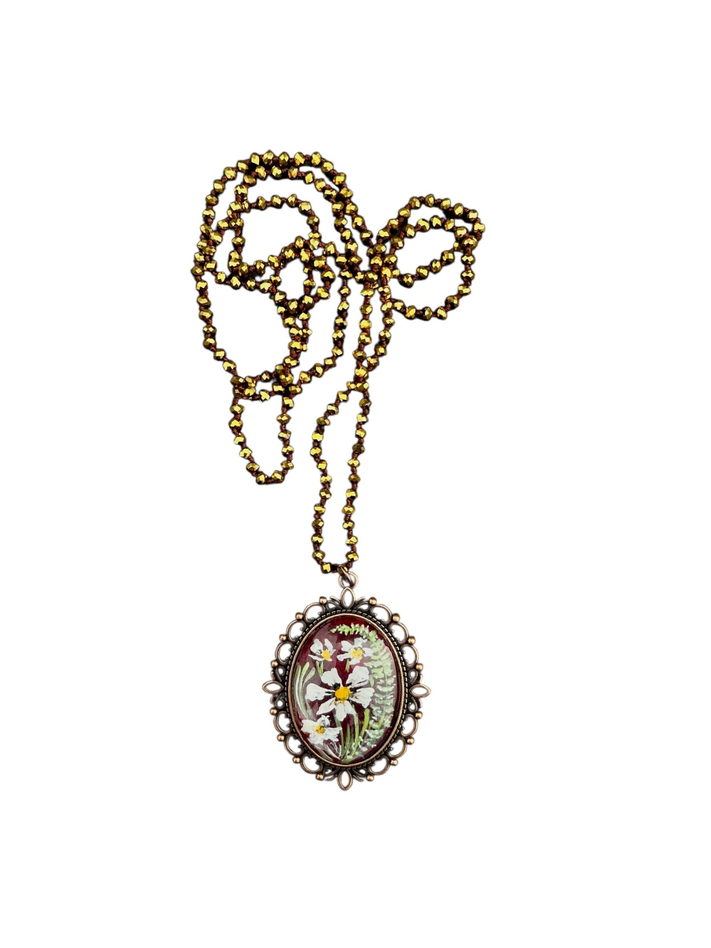 floral painted pendant 8