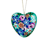 hand painted heart ornament 9