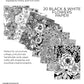 Black and White Flowers Printable Paper