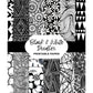 Black and White Doodles Printable Paper