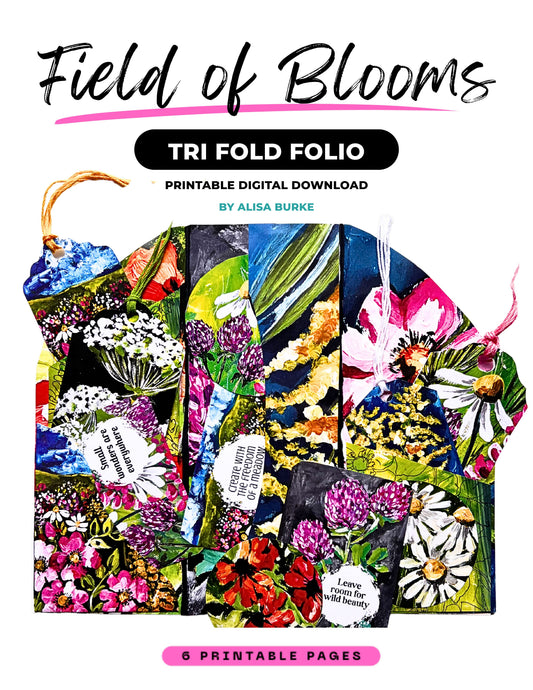 Field of Blooms Printable Trifold Folio Kit