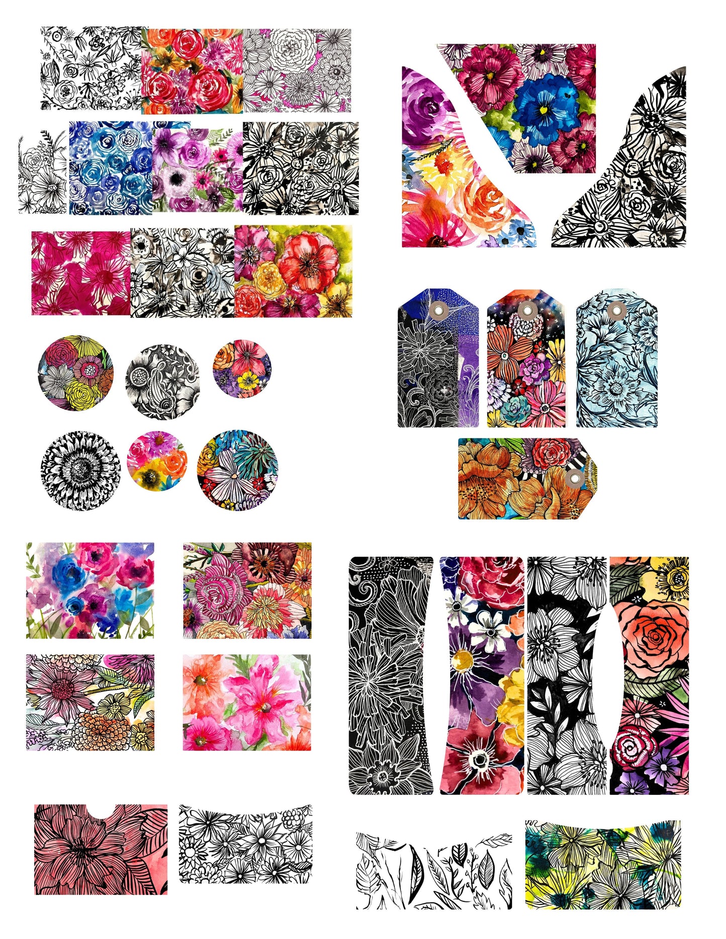 Flower Art Journal Printable Kit