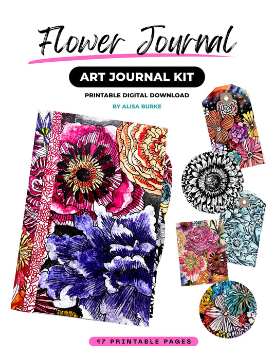 Flower Art Journal Printable Kit