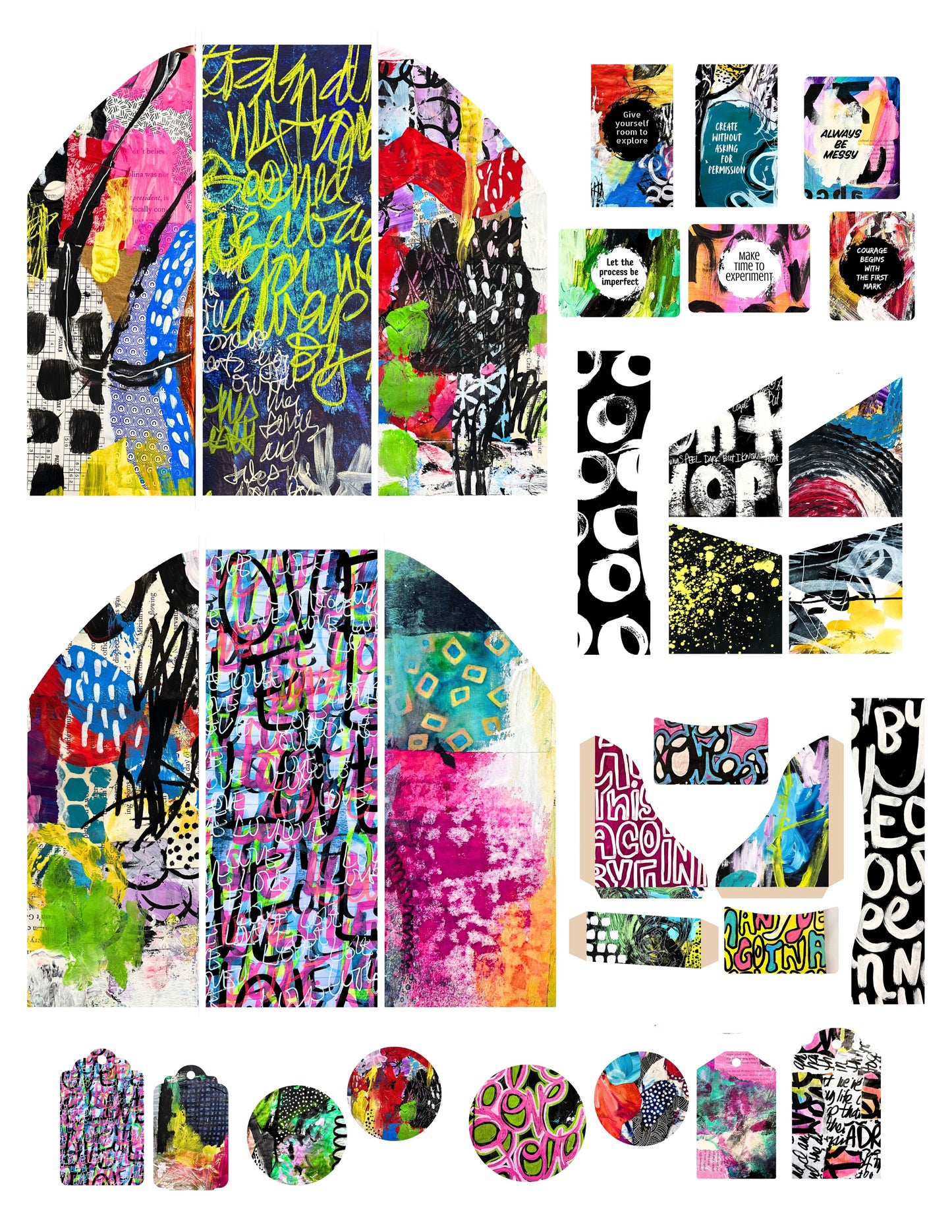 Graffiti Chic Printable Trifold Folio Kit