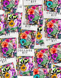 floral collage kit