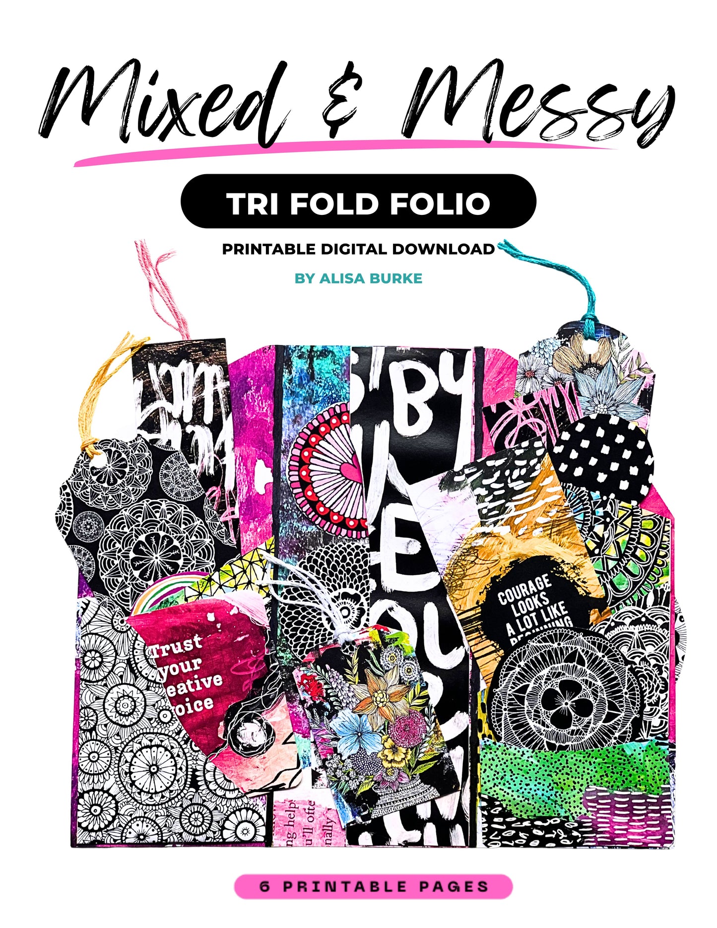 Mixed & Messy Printable Trifold Folio Kit