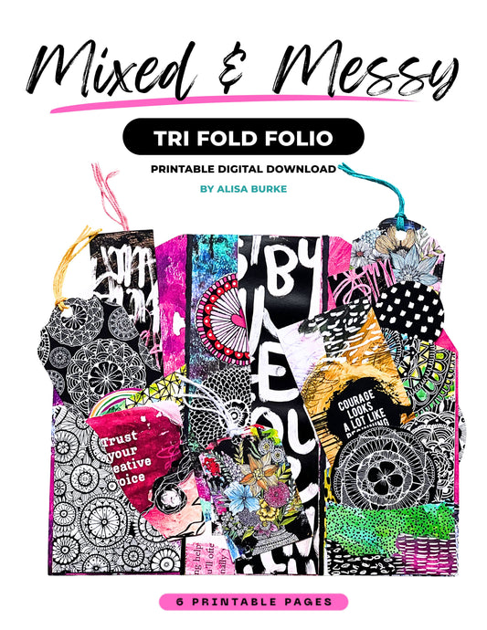 Mixed & Messy Printable Trifold Folio Kit