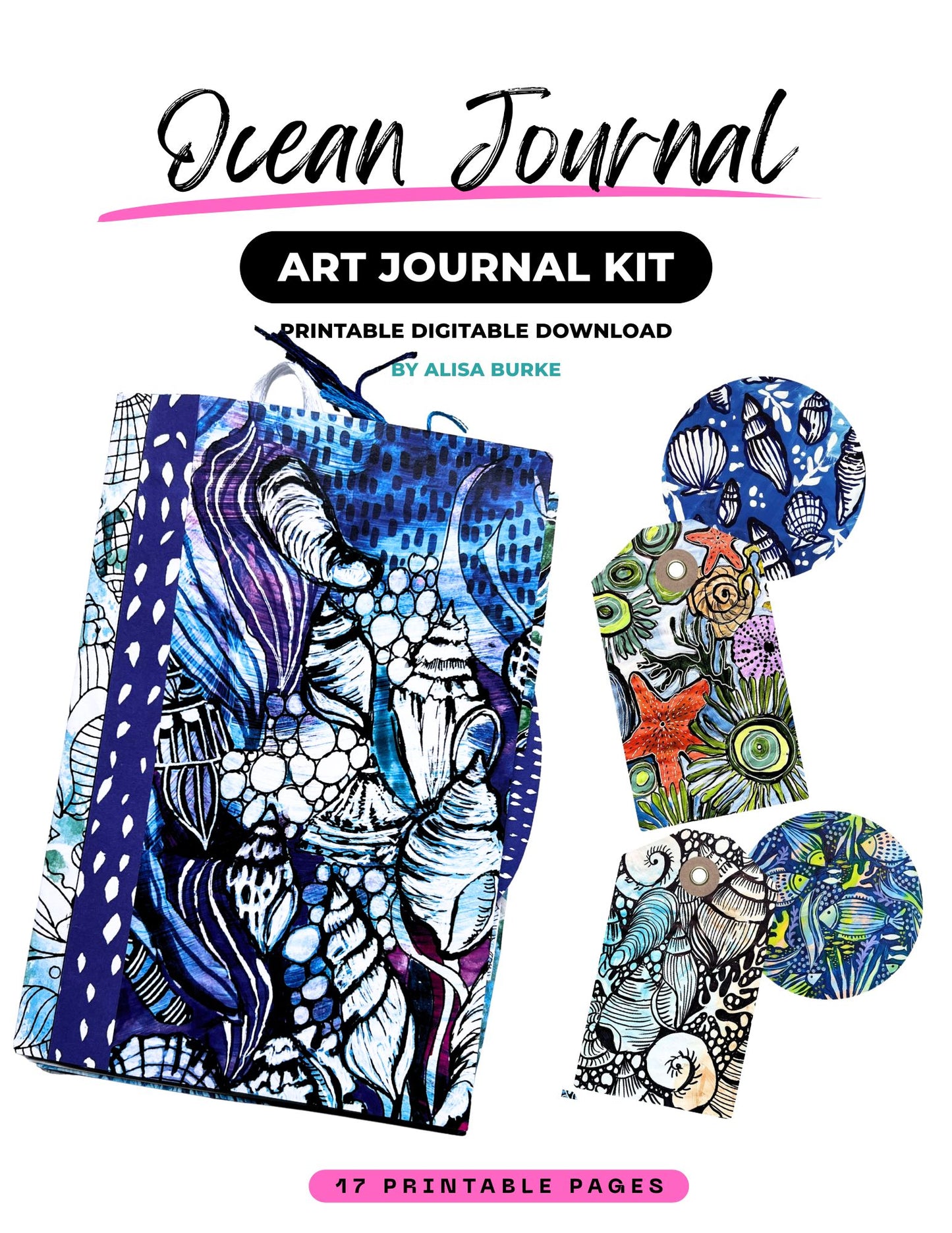 Ocean Art Journal Printable Kit