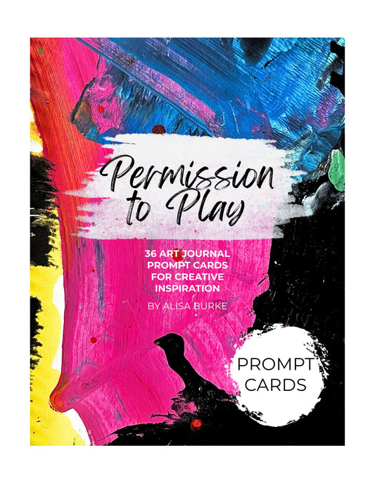 Permission to Play Art Journal Prompt Cards Printable