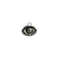 black and white eye ceramic charm