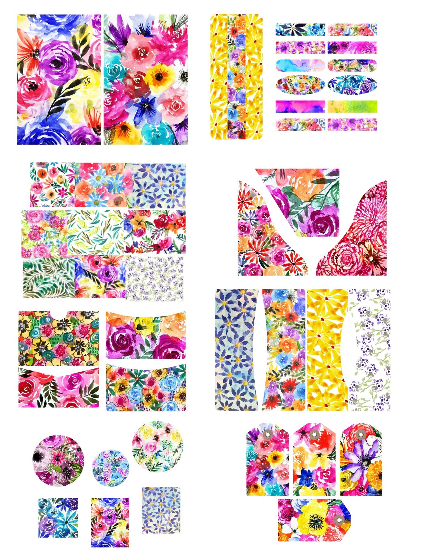 Soft Flowers Art Journal Printable Kit