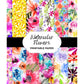 Watercolor Flowers Printable Paper