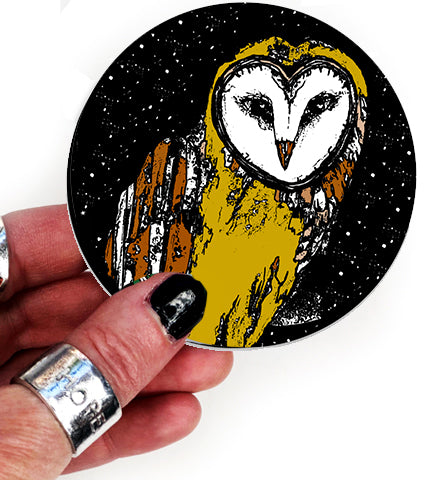 barn owl vinyl sticker