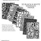 Black and White Doodles Printable Paper