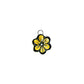 yellow and black flower ceramic charm
