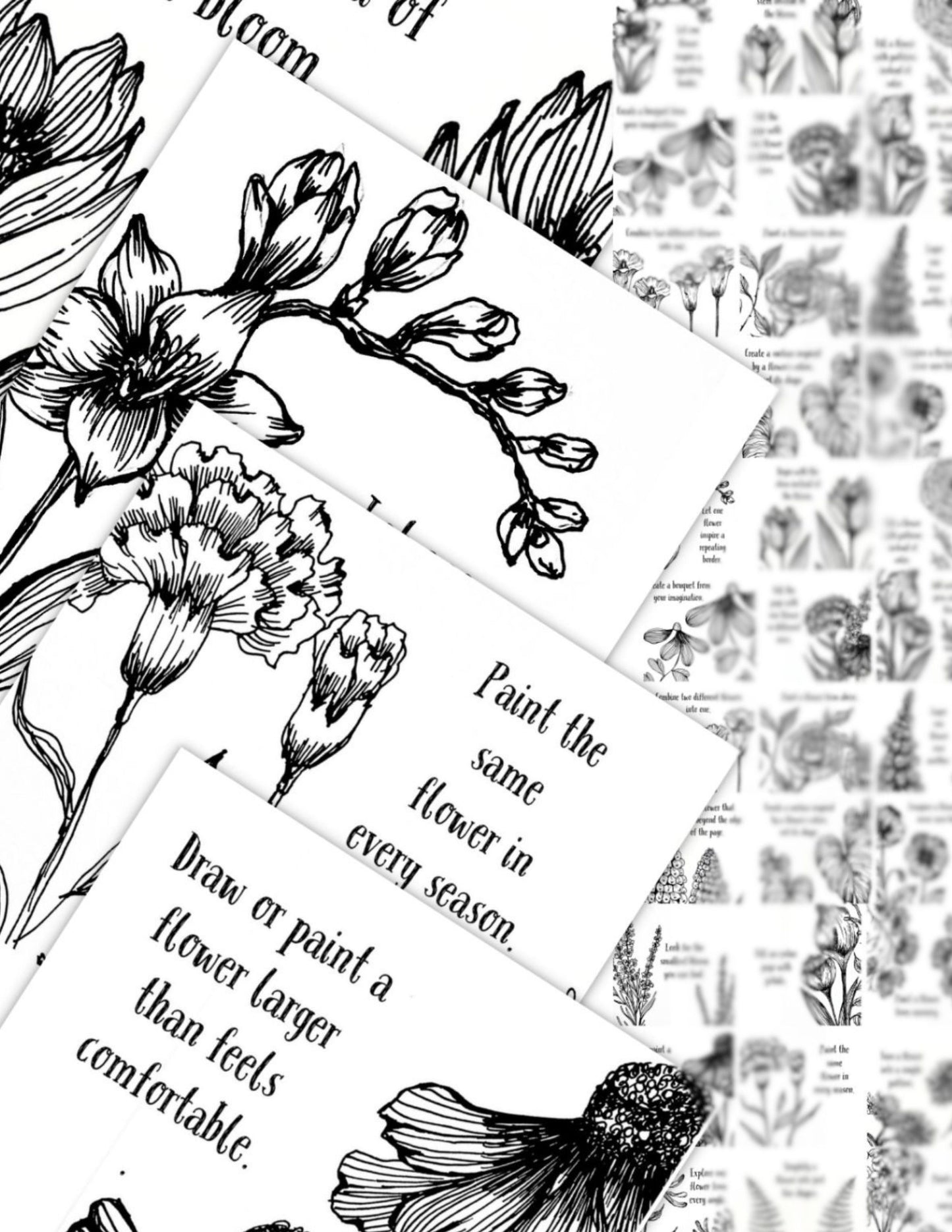 Bloom & Make Floral Prompt Cards Printable