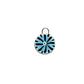 blue and black ceramic charm