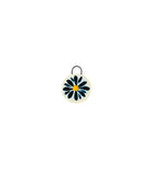 blue daisy ceramic charm